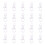 20PCS Plastic Jewelry Clasps Child Friendly Design-White 1