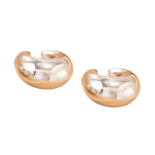 Boucles d'oreilles creuses multicouches-blanc k 6459