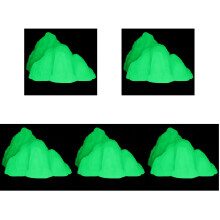 5Pcs Delicate Fluorescent Rockery Statue Household Fish Tank Decor