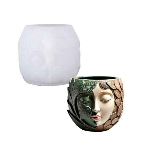 Doppelte Mädchen-Gesichtsform, Silikonform, glatte Oberflächen,