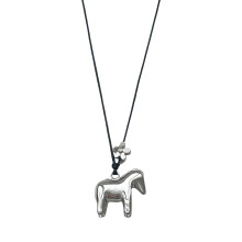 Fashionable Long Layering Necklace Horse And Flower Copper