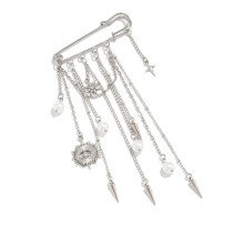 Chain Brooch With Detachable Pants Chain And Imitation Pearls