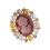 Barock inspirierte Perlen-Cameo-Brosche, robustes-hellbraun M 1
