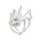 Artisanal Crafted Adjustable Spiders Ring Gothic Jewelry-White 1