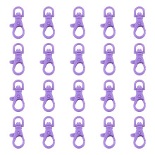 Pack of 20 Colorful Plastic Clasps Easy Installation-Purple