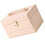 Leather Jewelry Storage Case 3 Tiers Automatic Open-Amber 1