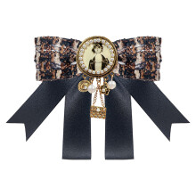 Broche en alliage de ruban de Style Antique, nœud-Épingle noire