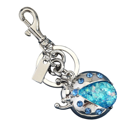 Porte-clés coccinelles, Structure en alliage-Bleu argenté