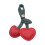 PU Leather Cherrys Keyring Bag Ornament With Multiple Color-Red 1