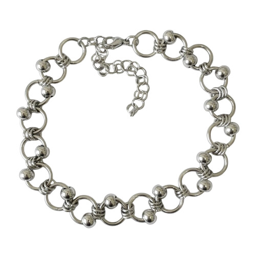 Vintage Punk Interlocked Chain Necklace Alloy Adjustable For
