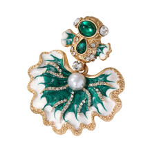 Versatile Crystals Fish Pin Jewelry For Daily Outfit-Green