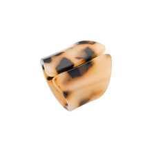 Adjustable Acrylic Ring With Leopard Print Modern Statement-4