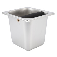 Stainless Steel Coffee Knock Box with Rubber Base