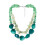 Handcrafted Irregular Green Bead Necklace Multi Level Collarbone 1