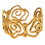 Schimmernder 18-Karat-Gold-Finish, gemusterter-4 1