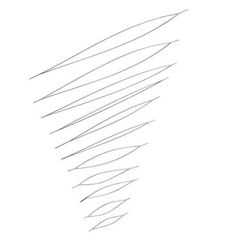 Split-end kralennaaldenset Hoog koolstofstaal Praktisch-A