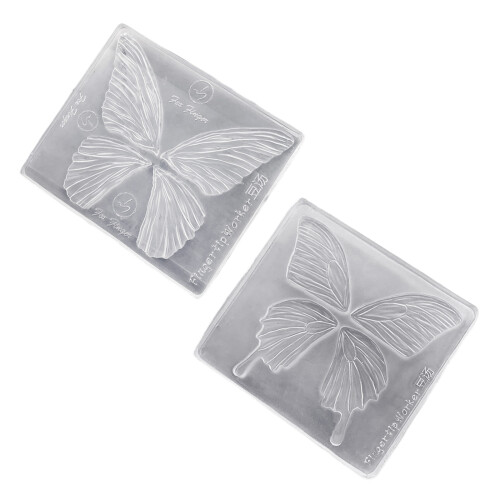 3D-getextureerde vlinder siliconen mallen 2PCS Set Easy-3031