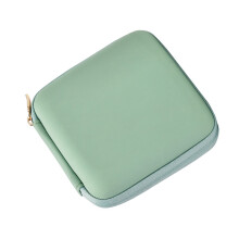 Velvets Lined Jewelry Case Portable PU Organizers-Green