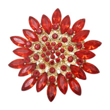 Floral Accessory For Ladies Featuring Safety Clasp And-Red