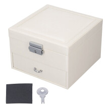 PU Leather Jewelry Box with2Layers – Nude Pink
