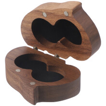 Heart-Shaped Wooden Ring Box Light Brown 1 Pack