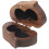 Heart-Shaped Wooden Ring Box Light Brown 1 Pack 1