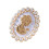 Regal Parels Versierd Broche Legering Accessoire voor-Witte L 1