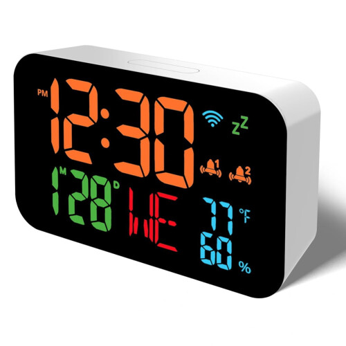 Tuya WiFi Clock Thermometer Hygrometer with LED Display