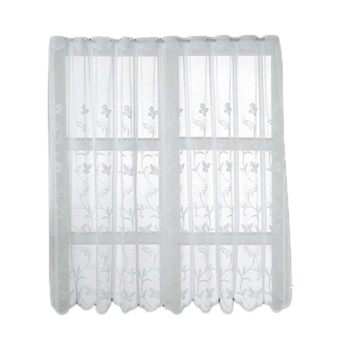 White Voile Short Curtains 29.13 x 23.62 in, 1 Panel