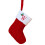 Initial Christmas Stocking – Red & White Knit, 7.9 in 1
