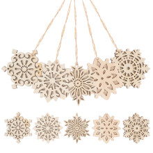 10pcs Unfinished Wooden Christmas Pendants