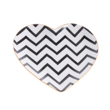 Plato llano de cerámica con forma de corazón multicolor (1 unidad)