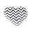 Plato llano de cerámica con forma de corazón multicolor (1 unidad) 1