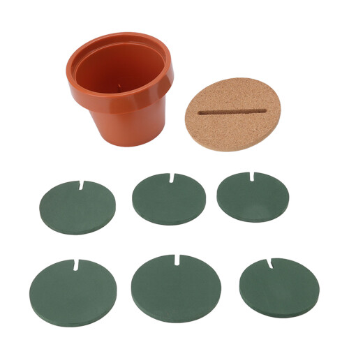 Conjunto de porta-copos de cacto em EVA com 7 peças