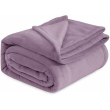 Soft Fleece Blanket Queen Size Fog Purple 90x90 in