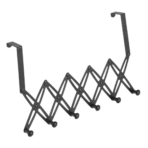 Over Door Hook Rack – Stainless Steel, Adjustable, 6Hooks