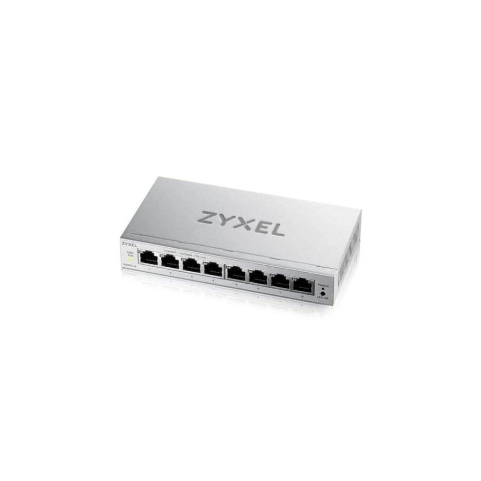 Zyxel Netzwerk Switch 8 Port | Web-Managed | GS1200-8V3 | 8x GbE Ports, Lüfterlos, Web-Basierte Verwaltung, VLAN, QoS, IGMP Snooping, Energieeffizient, Netzteil Enthalten - Bild 7