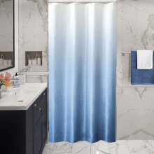 Blue Ombre Waffle Weave Shower Curtain 36x72
