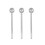 3 Clear Glass Tea Spoons with Long Handles 1