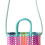 Woven Plastic Strip Bag with Handle, Square Shape 3