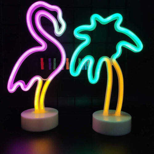 Flamingo LED Neon Night Light - Tabletop Decor