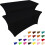 6ft Stretch Black Tablecloth – Polyester-Spandex, Washable 1