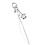 Creative Star Clock Keychain Zinc Alloy Decoration-White 1