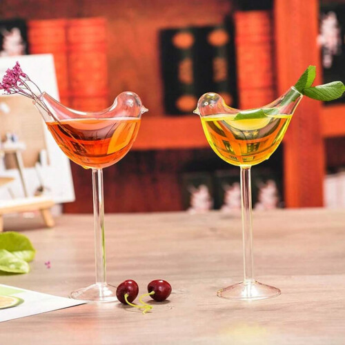 Fågelformat blyfritt glascocktailglas 1
