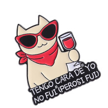 Fashionable Sunglasses Cats Brooch Elegant Lapel Badge-QHXZ4458