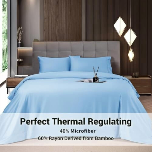 Queen Bamboo Rayon Sheet Set 4-Pc Deep Pocket 1