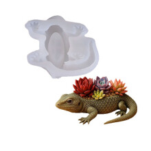 Lizard Shape Silicone Planter Mold Crafting Decorative Flower
