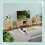 Bedside Table with 2 Wood-Effect Rattan Drawers 2