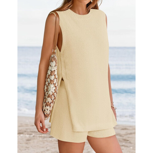 Women's Knit Tank and Shorts Set 1