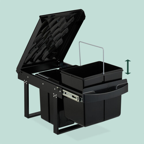 Pull-Out Kitchen Waste Bin with Odor-Blocking Lid 1
